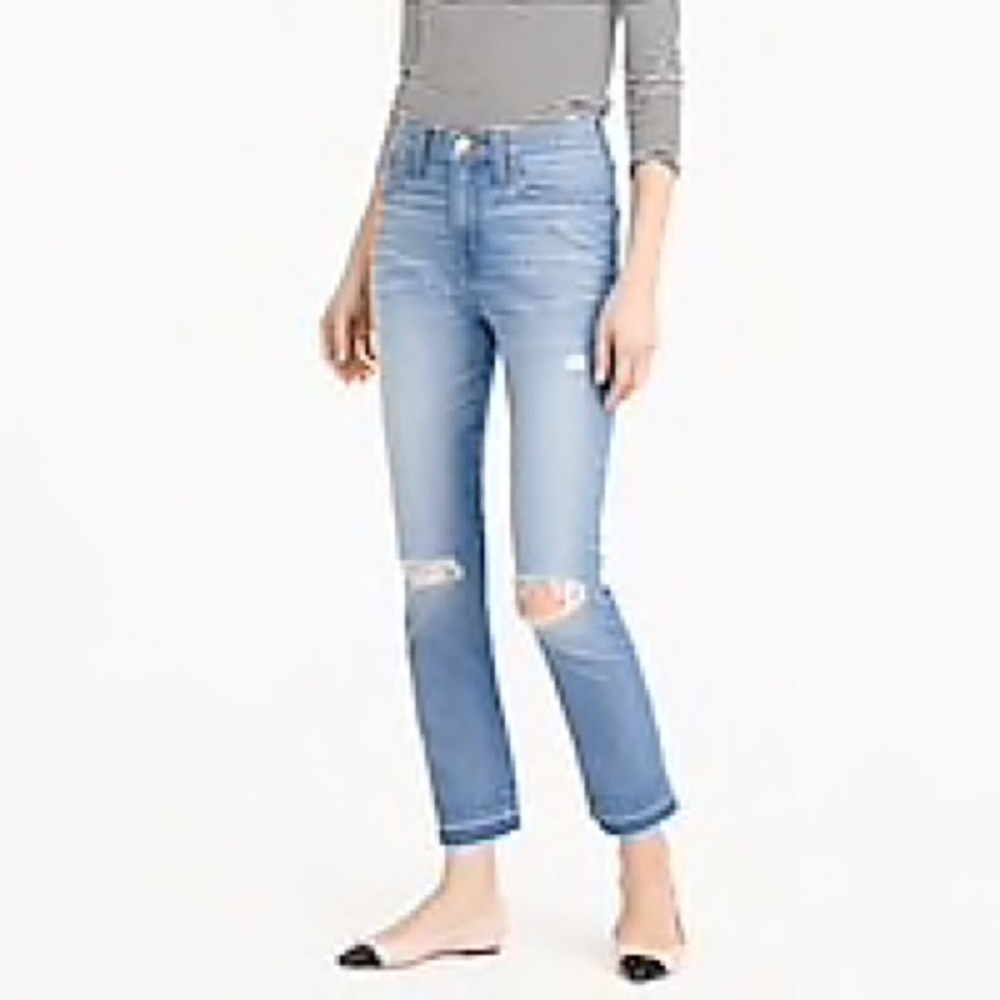 NWT Jcrew Straightaway Jean in Edith wash sz 27
